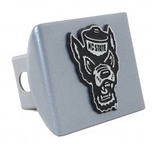 North Carolina State Wolfpack Silver Metal Hitch Cover