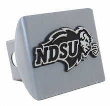 North Dakota State Bison Silver Metal Hitch Cover