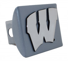 University of Wisconsin Silver Metal Hitch Cover