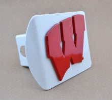 University of Wisconsin Red White Metal Hitch Cover