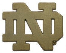 Notre Dame ND Gold Metal Auto Emblem
