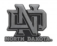 University of North Dakota Brushed Metal Auto Emblem