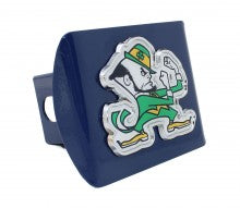 Notre Dame Fighting Irish Colors Blue Metal Hitch Cover