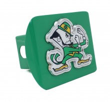 Notre Dame Fighting Irish Colors Green Metal Hitch Cover
