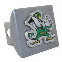 Notre Dame Fighting Irish Colors Silver Metal Hitch Cover