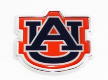 University of Auburn Tigers Blue Colors Metal Auto Emblem