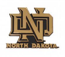 University of North Dakota Gold Metal Auto Emblem