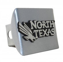 University of North Texas Silver Metal Hitch Cover