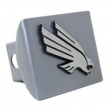 University of North Texas Eagle Silver Metal Hitch Cover