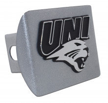 University of Northern Iowa Silver Metal Hitch Cover