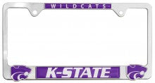 Kansas State Wildcats 3D Metal License Plate Frame