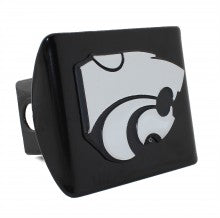 Kansas State Wildcats Powercat on Black Metal Hitch Cover
