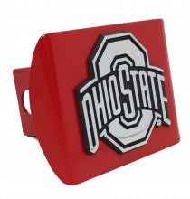 Ohio State Buckeye's Red Metal Hitch Cover