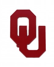 University of Oklahoma Sooners Crimson OU Metal Auto Emblem