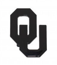 University of Oklahoma Sooners Black OU Metal Auto Emblem