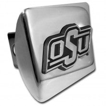 Oklahoma State University OSU Chrome Metal Hitch Cover
