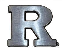 Rutgers University Brushed Metal Auto Emblem