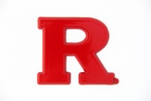 Rutgers University Red Metal Auto Emblem