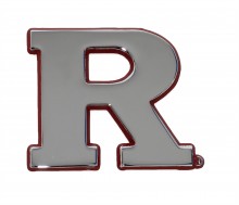 Rutgers University Red Trim Metal Auto Emblem