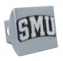 SMU Silver Metal Hitch Cover