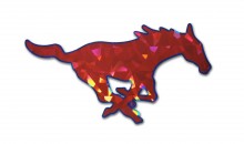 SMU Red Reflective Decal