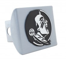 Florida State Seminoles on Silver Metal Hitch Cover