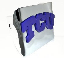 TCU Purple Chrome Metal Hitch Cover