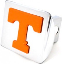 University of Tennessee Orange on Chrome Metal Hitch Cover