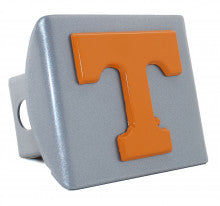 University of Tennessee Orange on Silver Metal Hitch Cover