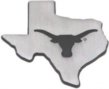University of Texas Longhorns Debossed Brushed Metal Auto Emblem