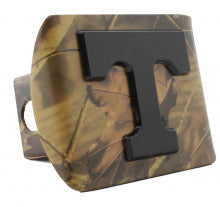 University of Tennessee Vols Black on Camo Metal Hitch Cover