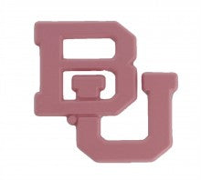 Baylor University Bears Pink BU Metal Auto Emblem