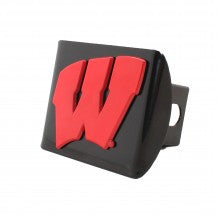 University of Wisconsin Red Black Metal Hitch Cover