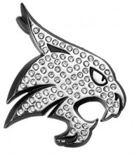 Texas State University Bobcat Crystal Metal Auto Emblem