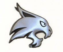 Texas State University Bobcat Brushed Metal Auto Emblem