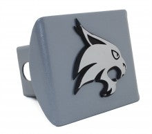 Texas State University Bobcat Silver Metal Hitch Cover