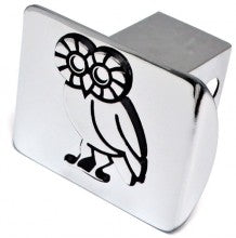 Rice University Owl Chrome Metal Hitch Cover