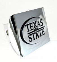 Texas State University Bobcats Oval Chrome Metal Hitch Cover