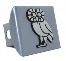 Rice University Owl Silver Metal Hitch Cover