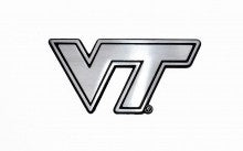 Virginia Tech Hokies Brushed Metal Auto Emblem