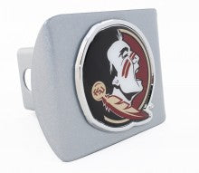 Florida State Seminoles Color on Silver Metal Hitch Cover