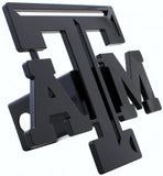 Texas A&M Large Black Metal Hitch Cover