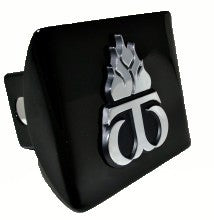 West Texas A&M Flame Black Metal Hitch Cover