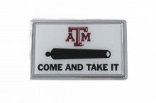 Texas A&M ATM Come and Take It Metal Auto Emblem