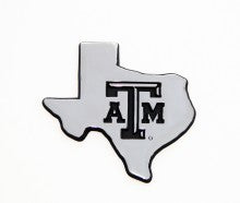 Texas A&M ATM Classic Texas Shape Metal Auto Emblem