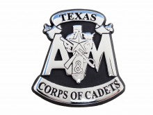 Texas A&M ATM Corps of Cadets Metal Auto Emblem
