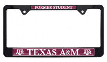 Texas A&M Former Student Black Metal License Plate Frame