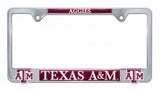 Texas A&M Aggies 3D Metal License Plate Frame