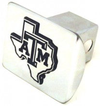 Texas A&M ATM Debossed Chrome Metal Hitch Cover