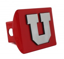 University of Utah Utes Red Metal Hitch Cover